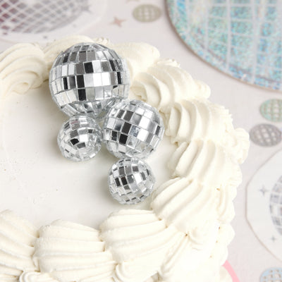 It's Disco, Baby! Topper - 4 disco ball cake toppers
