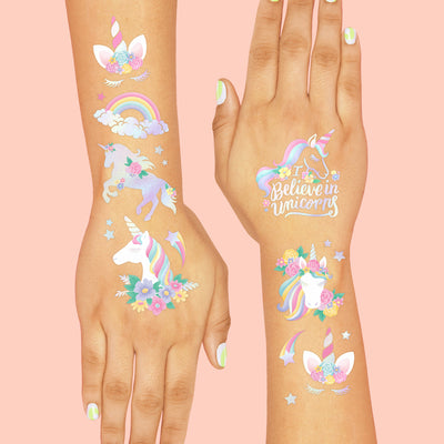 Unicorn Tats - 52 foil temporary tattoos