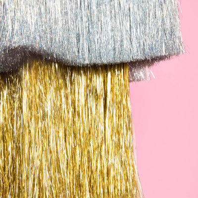 Starstruck Fringe Chandelier - silver + gold