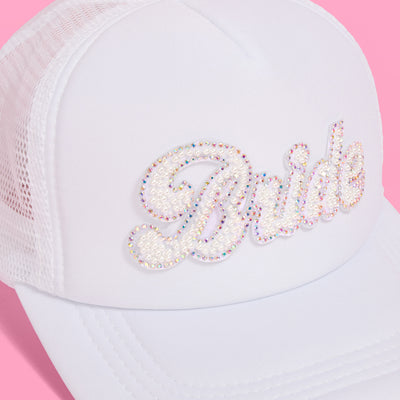 Bride Trucker Hat - embellished trucker hat