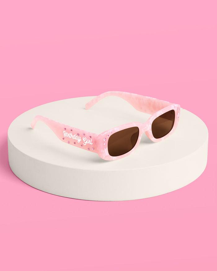 Birthday Girl Sunglasses - marble embossed sunglasses