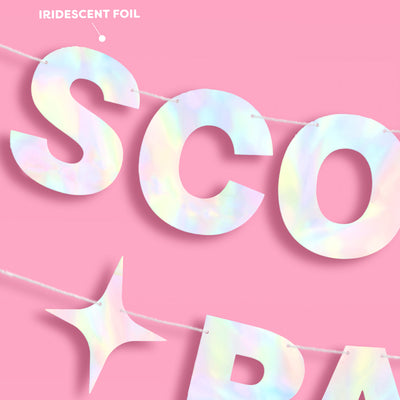 Scorpio Baby Banner - iridescent foil banner