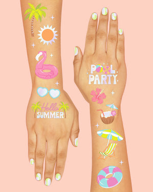 Pool Party Tats - 68 temporary tattoos