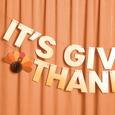 It's Giving Thanks Banner - 3D paper banner