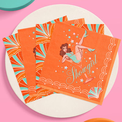 Showgirl Napkins - 24 cocktail napkins