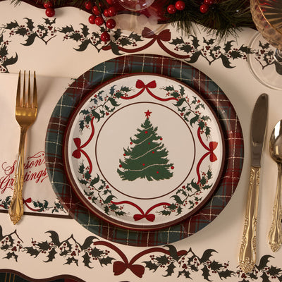 Seasons Greetings Plates - holiday plate set