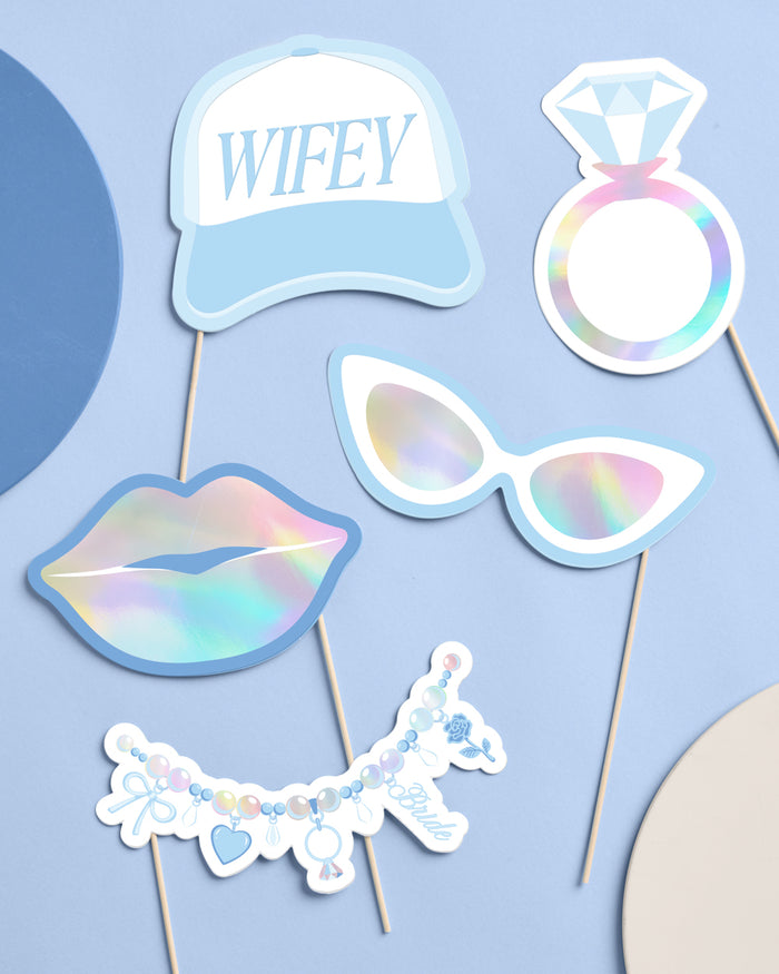 Something Blue Props - 24 pre-attached props