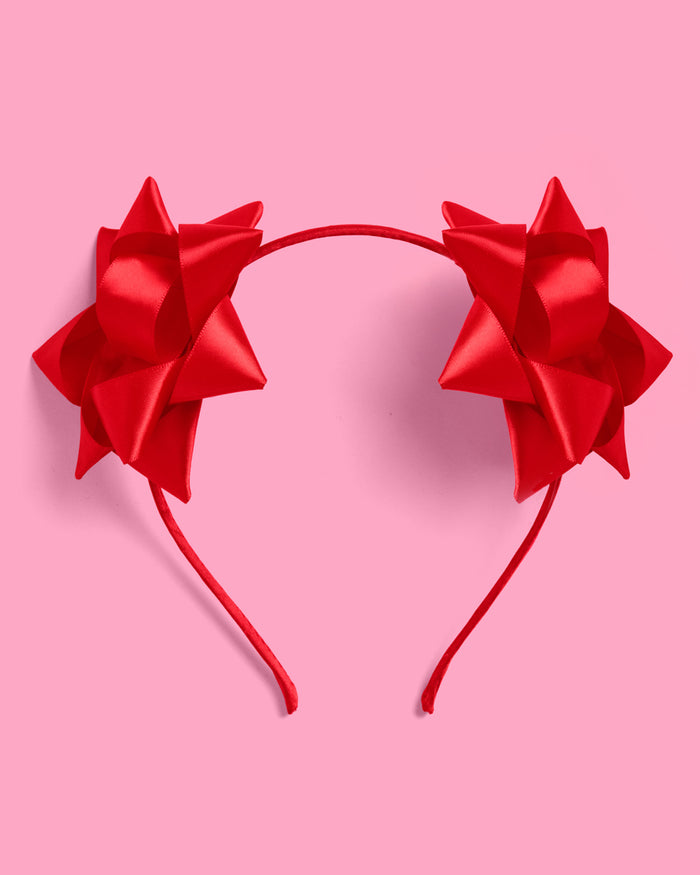 Bow on Top Headband - satin headband