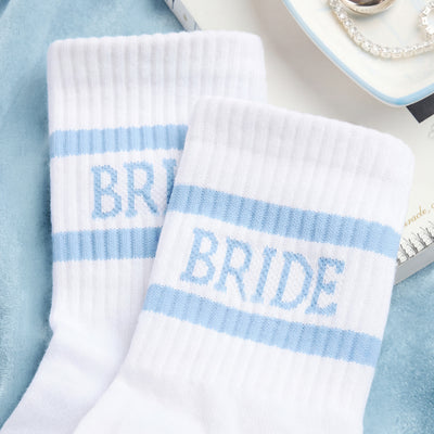 Something Blue Socks - white tube socks