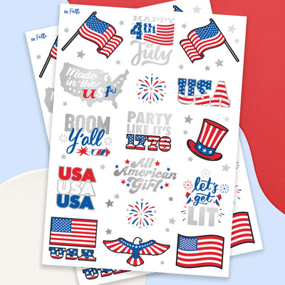 Let's Get Lit Tats - 30 foil temporary tattoos