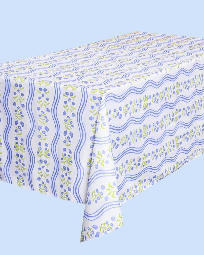 Coastal Tablecloth - washable tablecloth