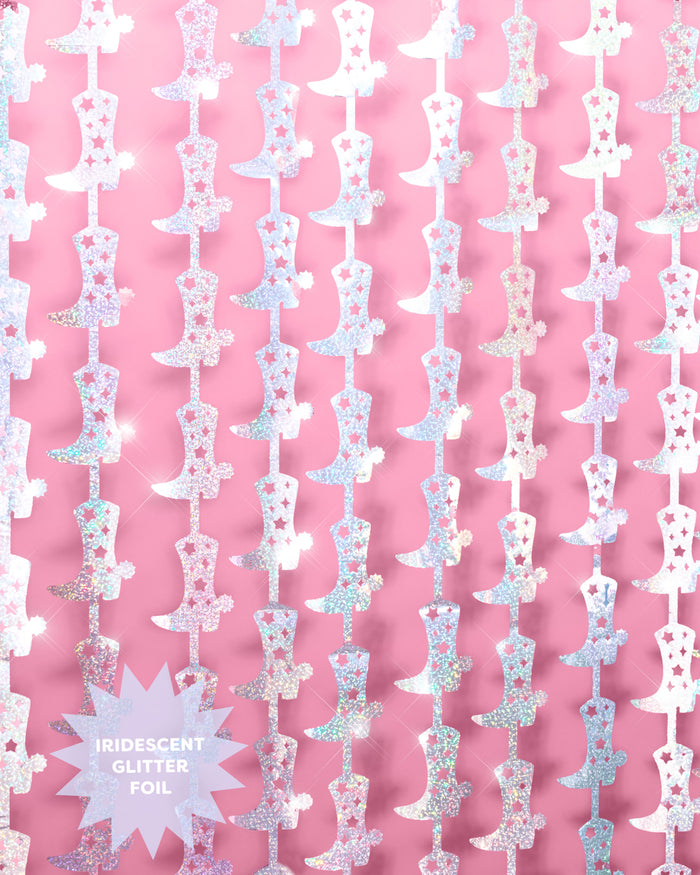 Pink Cowgirl Curtain Pack - cowgirl boot + fringe curtains