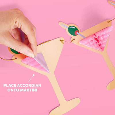 Martini Banner - 3D paper banner