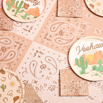 Wild Wild West Tablecloth - washable table cover