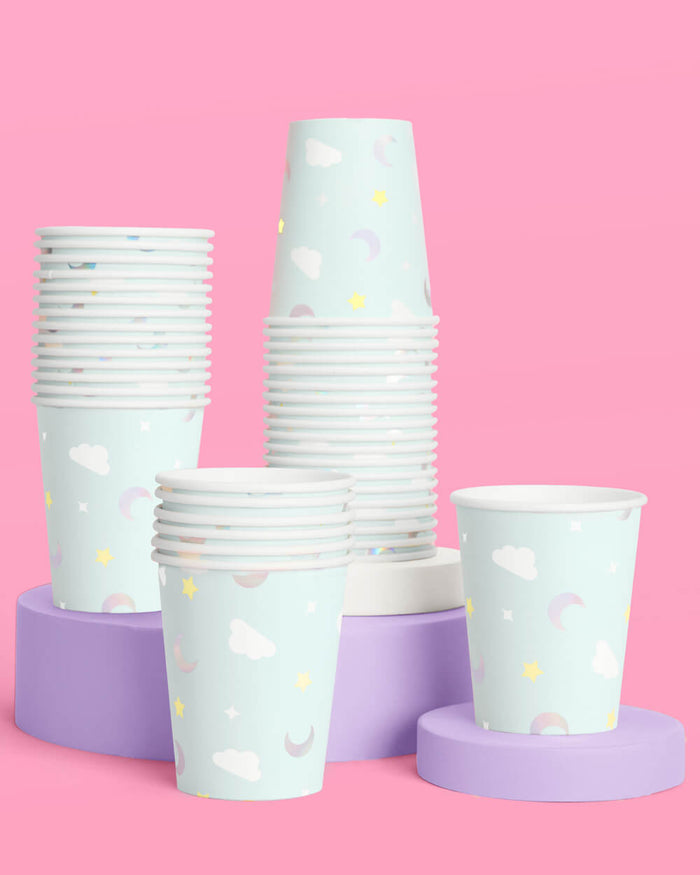 Over the Moon Cups - 50 paper cups