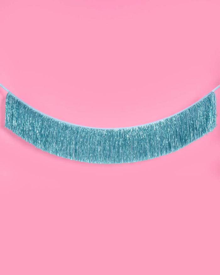 Showgirl Trio - teal + orange fringe banners