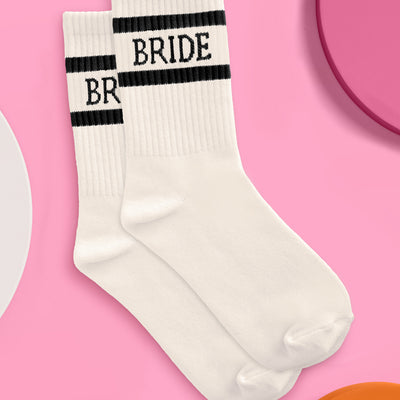 Black Bride Socks - ivory tube socks