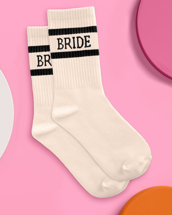 Black Bride Socks - ivory tube socks