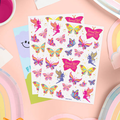 Fairy Flutter Tats - 34 foil temporary tattoos