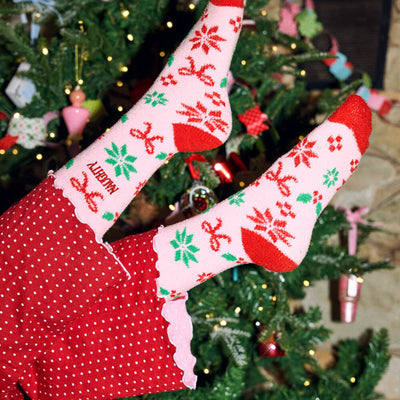 Naughty & Nice Cloud Socks - cozy holiday socks