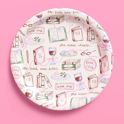 Book Club Plates - 25 paper plates