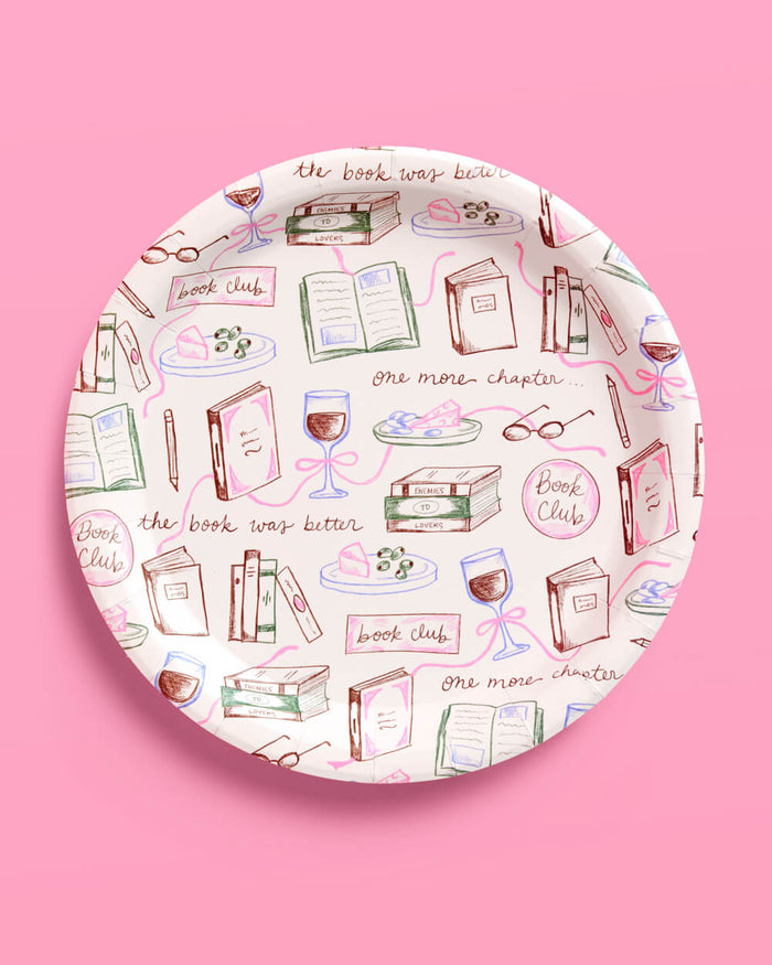 Book Club Plates - 25 paper plates