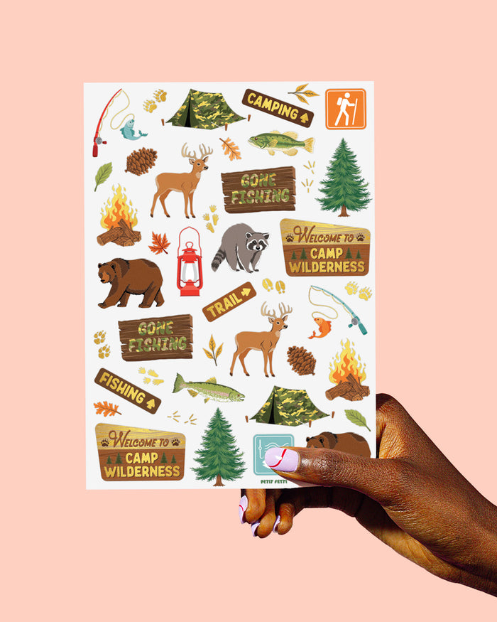 Happy Camper Tats - 44 foil temporary tattoos