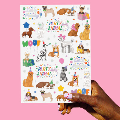 Dog Lover Tats - 44 foil temporary tattoos