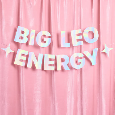 Big Leo Energy Banner - iridescent foil banner
