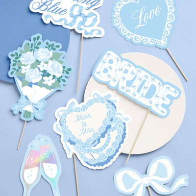 Something Blue Props - 24 pre-attached props