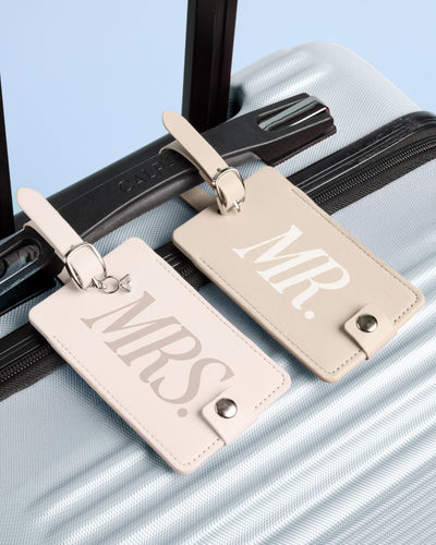 Mr And Mrs Luggage Tags - 2 pc travel tag set