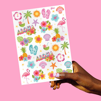 Tropical Tattoos - 74 temporary tattoos