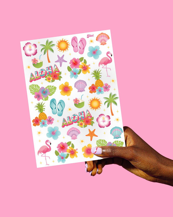 Tropical Tattoos - 74 temporary tattoos