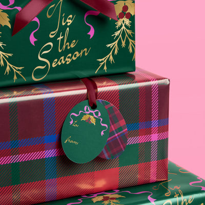 Tis the Season Wrapping Paper - 12 sheets + 16 tags
