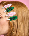 Emerald City Clips - 4 acrylic clips