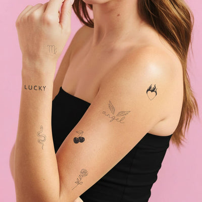Realistic Fine Line Tattoos - 4 tattoo sheets