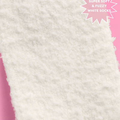 Bride Cloud Socks - fuzzy ivory socks