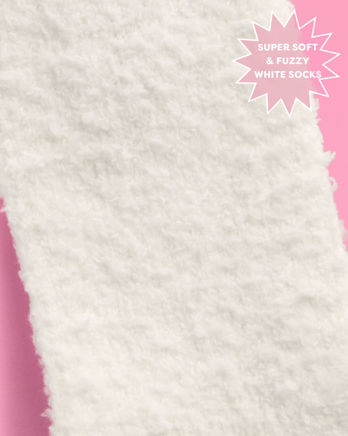 Bride Cloud Socks - fuzzy ivory socks