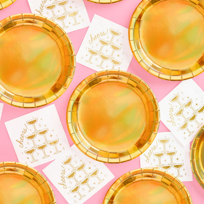 Golden Plates - 25 paper plates