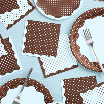 Beary Sweet Napkins - 24 polka dot paper napkins