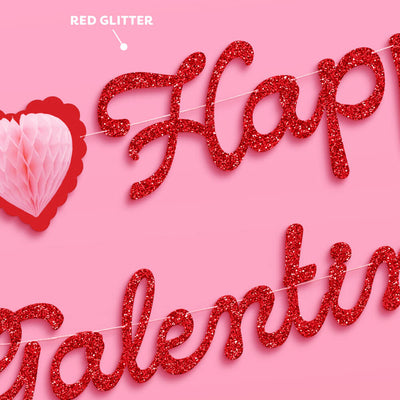 Galentine's Day Banner - 3D glitter banner