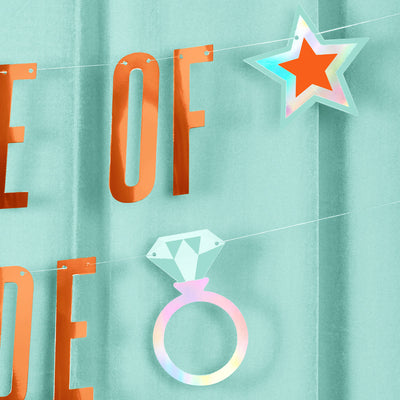 Life Of A Bride Banner - orange foil banner