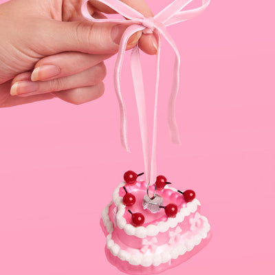 Sweetheart Cake Ornament - pink ornament