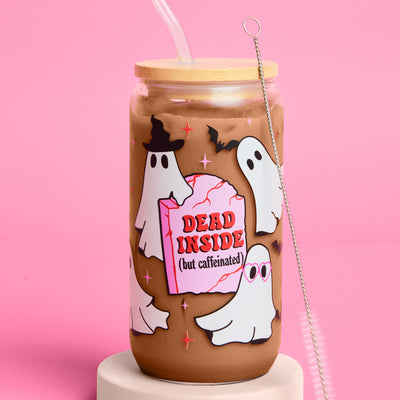 Halloween Ghost Tumbler - glass cup set