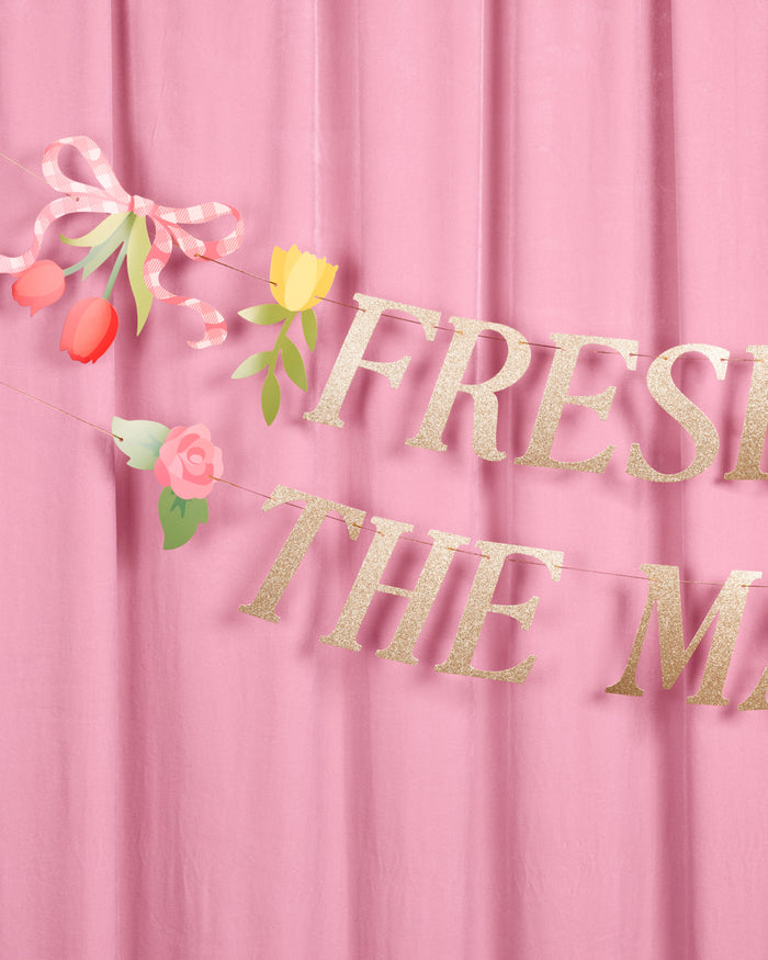 Fresh Off The Market Banner - gold glitter banner