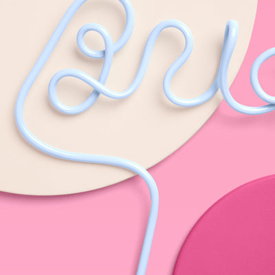 Something Blue Straw - XL blue Bride straw