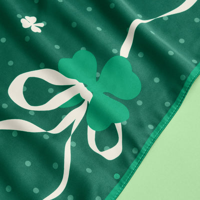 Kiss me, I'm Irish Headscarf - green silk headscarf