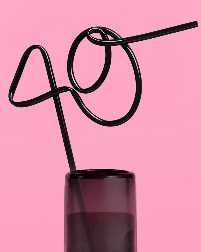 40 XL Straw - matte black straw