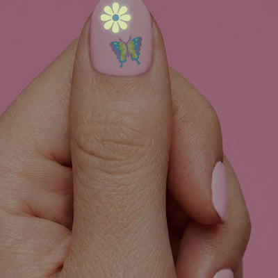 Groovy Glow Nail Stickers - 692 glow in dark stickers