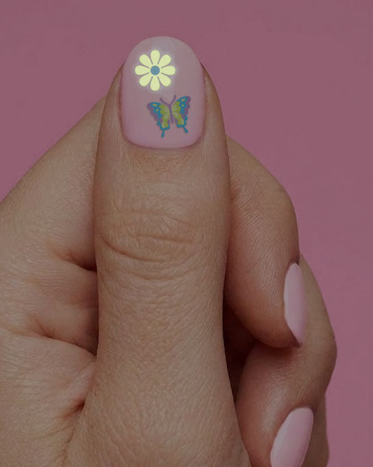 Groovy Glow Nail Stickers - 692 glow in dark stickers